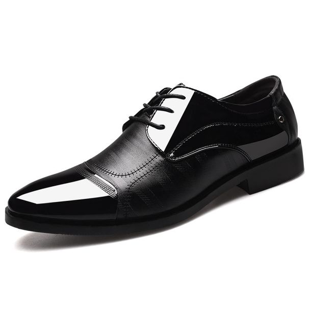 Spring New Leather Men's Business Dress Large Size Fashion Hundred Tower Wedding Shoes_vogvips.com