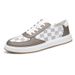 Large Size Cowhide Plaid Board Shoes Men's Checkerboard British Casual Sports Men's Shoes_vogvips.com