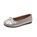Retro Ballet Flat-soled Red Light-mouth Single Shoes Women's Suede Gentle Soft-soled Doudou Shoes One-pedal Ladyshoes_vogvips.com