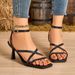 Cross-border Foreign Trade Sandals With Square Thin Heel, Open Toe, Back Strap, Simple And Elegant Women's High Heels_vogvips.com