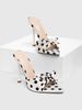 Cross-border Women's High-heeled Sandals Women's Polka Dot Silk Texture Exquisite Bow Gentle High-heeled Slippers Cross-border Women's Shoes_vogvips.com