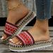 New And Sandals For Women, Wedge Heel Woven Hemp Rope Thick-Soled Comfortable_vogvips.com