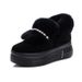 Women's Shoes Cotton Padded Snow Boots Women's Real Fur High Heels Genuine Leather Inner Height Increasing Dongda Single Shoes Velvet Leather Real Fur_vogvips.com