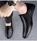 Men's Casual Leather Shoes Soft-soled Lazy Beanie Shoes Men's Dad Shoes_vogvips.com