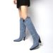 Chunky Heel Western Cowboy Pointed Toe Over-the-Knee Long Plus Size Riding Boots_vogvips.com