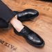 Suitable For All Seasons Business Formal British Style Trendy Brogue Men's Casual Pointed Leather Shoes_vogvips.com