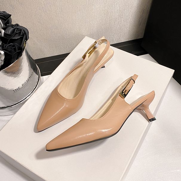 Summer Pointed Toe Women Sandals Fashion Mid Heels Stripper Ladi Elegant Banquet Slingbacks Mul Party Drs_vogvips.com