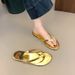 2025 Spring Summer New Style Clip-Toe Casual Beach Flip-Flops Large Size Flat Slippers For Women_vogvips.com