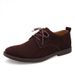 Men's Leather British Style Suede Derby Breathable Anti-Slip Large Size Business Low-Top Casual Shoes_vogvips.com