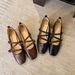 Women's Shoes Soft Leather Handmade Single Shoes For Women New Square Toe Cross Strap Mary Jane Shoes Retro Style Shallow Mouth Single Shoes_vogvips.com