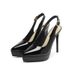 MTX 1233C Peep Backless Sadals Summer Poited Toe Thi Heels Sexy Waterproof Platform Ultra High Heel Sigle Shoes For_vogvips.com