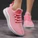 Lace Up Casual Sneakers Lavender Breathable Mesh Sports Shoes Tennis For Women_vogvips.com