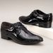 Euro Step Business Formal Four Seasons Men's Casual British Style Pointed Toe Patent Leather Soft Sole Korean Version Youth Trendy_vogvips.com