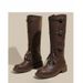 Miu's Catwalk British Martin Boots For Women's New Models, Old Retro Knight Boots, Belt Buckle Boots For Women_vogvips.com