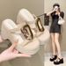 Women's Platform Wedge Sandals Summer Style 2025 New Arrival Versatile Petite Height Increasing One Strap With Metal Buckle_vogvips.com