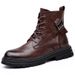 European Warm Series 2025 Winter New Genuine Leather High-top Martin Work Trendy Fleece-lined Warm Men's Boots Fashion_vogvips.com
