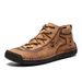 Spring And Autumn Martin Boots New Bean Casual Business Men's Large Sewn Leather Shoes With Velvet_vogvips.com