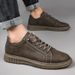 Men's Little White Shoes Leather Board Shoes Soft Leather Soft Sole Breathable Sports And Leisure Shoes Men_vogvips.com