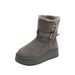 Maillard Two Wear Short Boots Children Autumn Small Man Platform Short Boots Snow Boots Cotton Shoes Women_vogvips.com