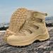Tactical Boots, Outdoor Hiking, Mountain Climbing, Hunting, Exploration, Rescue Shoes, Light Soled, Mid Top Desert Work Boots, Men's_vogvips.com