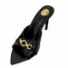 New 2026 Women's Sexy Stiletto Heeled Sandals European American Style Metal Buckle Pointed Toe Simple Strap Plus Size Slippers_vogvips.com