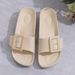 Summer Women Slippers Lightweight Buckle Thick Sole Slip-On Platform Sandals Ladys Soft EVA Outdoor Beach Shoes_vogvips.com