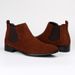Square Toe Shoes Small Versatile Fashion Men's Short Ankle Boots_vogvips.com