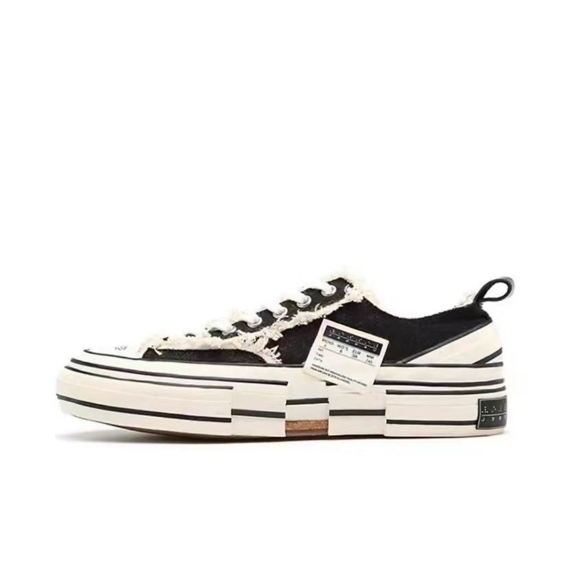 Wu Jianhao Style Beggar Canvas Half Men's Women's Shoes Frayed Edge Trendy Thick Sole Height Increasing Casual Snea_vogvips.com