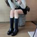 Grape Mom Straight Thick-Soled Long For Women, New Autumn And Winter Style, Height Increasing, Slimming, Petite,_vogvips.com