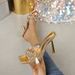 Cross-Border Foreign Trade French Square Toe Open-Toe High Heel Slippers Casual One-Line Fashionable Outdoor Mid-Heel_vogvips.com