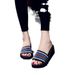 Women's Slippers One-Word Slippers Women's Summer Fashion Trend Outdoor Indoor Korean Style Student Mid-Heel Beach Sandals_vogvips.com