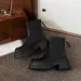 Women's Boots:Fashion Simple Design Martin Boots 2024 New Style Versatile Thick Sole Increase Height,Black/Brown,Free_vogvips.com