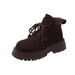 Platform Lace-up Martin For Women 2025 Autumn New Fashion Workwear Yellow Melad Short Boots_vogvips.com