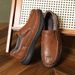 Euro Step Large Size For Middle-aged And Elderly, Slip-on Soft Sole Loafers, Men's Casual Leather Shoes_vogvips.com