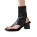 Elegant Style~ French-style Flip-flop Soft Leather Beach For Women, 2026 Summer New Model, Chunky Heel Roman Elastic_vogvips.com