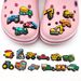 Cartoon Cute Engineering Car Series Shoes Flower Shoe Buckle Soft Rubber Shoes Accessories Toy Gift For Children_vogvips.com