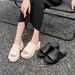 Thick Soled Slippers, Women's Ins, Trendy Soft Soles, EVA Wedge Sponge Cake, Super High Heels, Wearing Beach In A_vogvips.com