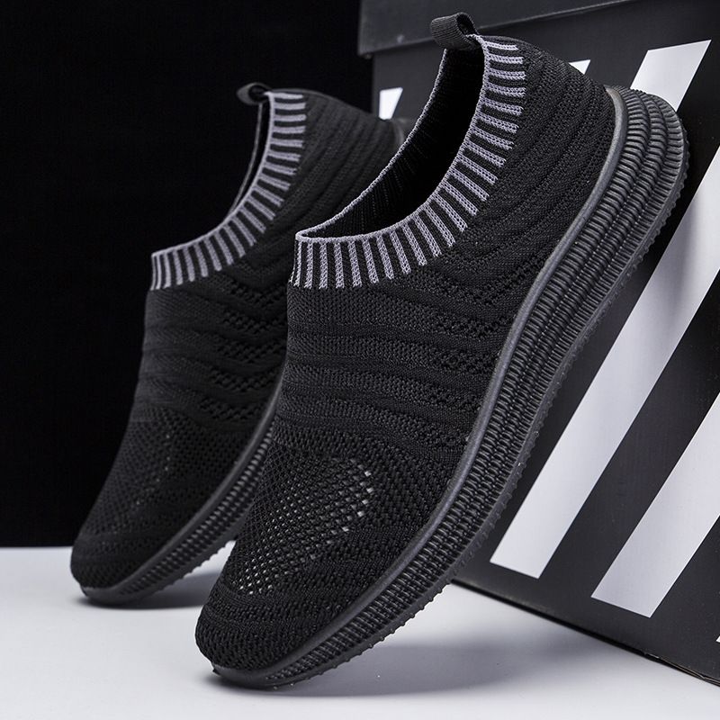 New Spring/Summer Men's Mesh Shoes Breathable Flyknit Casual Trendy Versatile Running Shoes Wholesale_vogvips.com