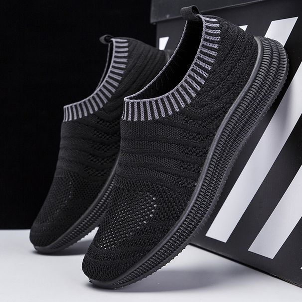 New Spring/Summer Men's Mesh Shoes Breathable Flyknit Casual Trendy Versatile Running Shoes Wholesale_vogvips.com