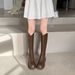 Uncle's Same Style High Heel Thick Sole Over-the-Knee Plus Size Wide Fitted Fleece-Lined Long Riding Boots For Women_vogvips.com