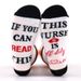 Cotton midtube nurse socks sole letter jacquard casual sports socks_vogvips.com
