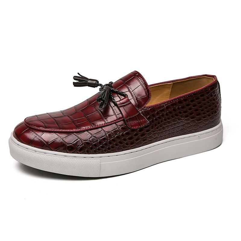 Suitable For All Seasons Summer New Plus Size 47 Fashion Tassel Sneakers Men British Casual Youth Slip-On Loafers_vogvips.com