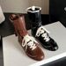 Lan Cabinet Version ~ Height Increasing Duck Hunting For Women, Ins Style Versatile Color Block Lace-up Boxing Boots,_vogvips.com