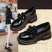 British Style Thick Soled Women S Leather Shoes New Spring And Autumn Mary Jane Versatile Black JK Platform Loafers_vogvips.com