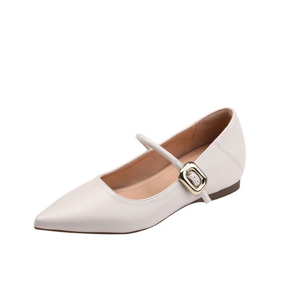 Hidden Heel Elegant Mary Jane For Women 2025 New Spring French Style Pointed Toe Fashion Evening Grandma Shoes_vogvips.com