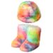 Cross-Border Personalized Long Set Colorful Furry Fisherman Hat Warm Plush Snow Boots For Women Winter_vogvips.com