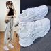 Korean Version Summer New Dad Thick Soled Student Mesh Shoes, Women's Trendy Breathable Sports Shoes K-9-3_vogvips.com