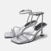 Rhinestone Strap High-heeled Sandals For Women 2026 New Square Toe Open-toe French Style Elegant Stiletto High Heels_vogvips.com