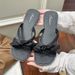Women's Bow Knot Flat Slippers Summer Versatile Non-Slip Soft Soled Beach Sandals Outdoor Fashion Footwear_vogvips.com
