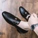 New Low-Top British Casual Leather Cross-Border Large Size 48 European And American Metal Buckle Slip-On Men's Shoes_vogvips.com